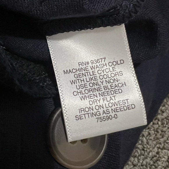 Liz Claiborne Navy Blue Pencil Skirt Size 8 New Career Office Work Button Detail - Picture 3 of 5